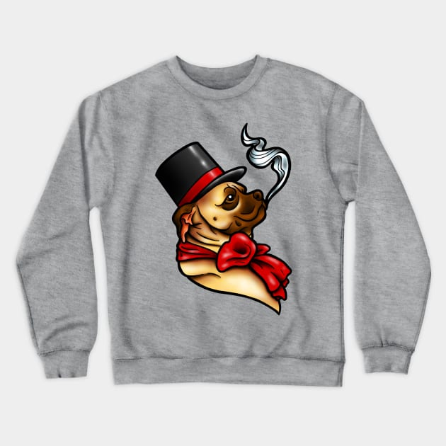 Fancy Dog Crewneck Sweatshirt by ReclusiveCrafts